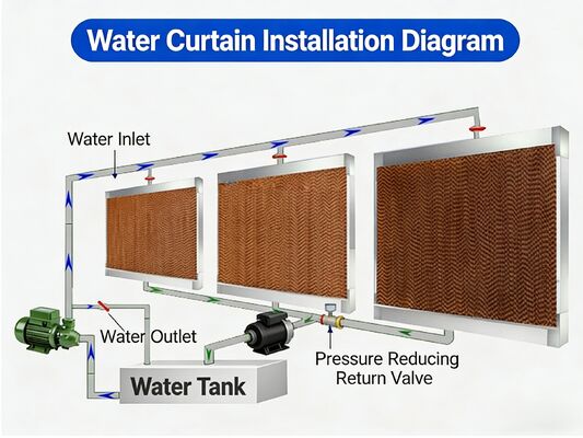 Air Curtain 7090 Greenhouse and Poultry Farm Evaporative Cooling Pad Honey Comb Wet Curtain Cooling Pad With Frame